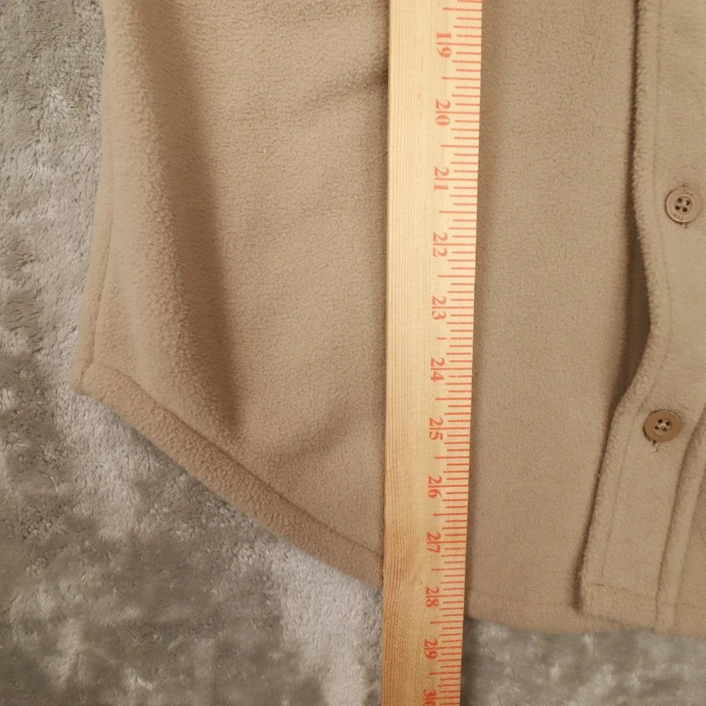 TNA Aritzia Beige Tan‎ Polar Shirt Jacket size XS Cozy Winter Outdoor